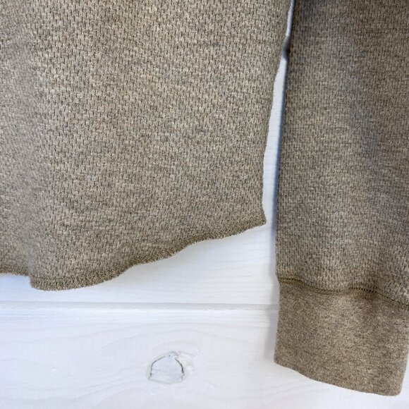 Vintage GAP XS SOFT Cotton Mesh Knit Thermal Long Sleeve Brown Pullover LIKE NEW - Picture 7 of 8